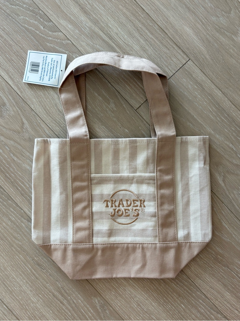 Beige Stripe Trade Joe’s Canvas Tote Bag